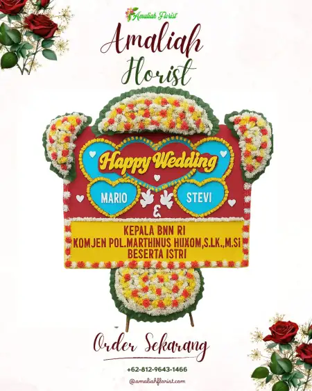 Papan Bunga Pernikahan Pelawad